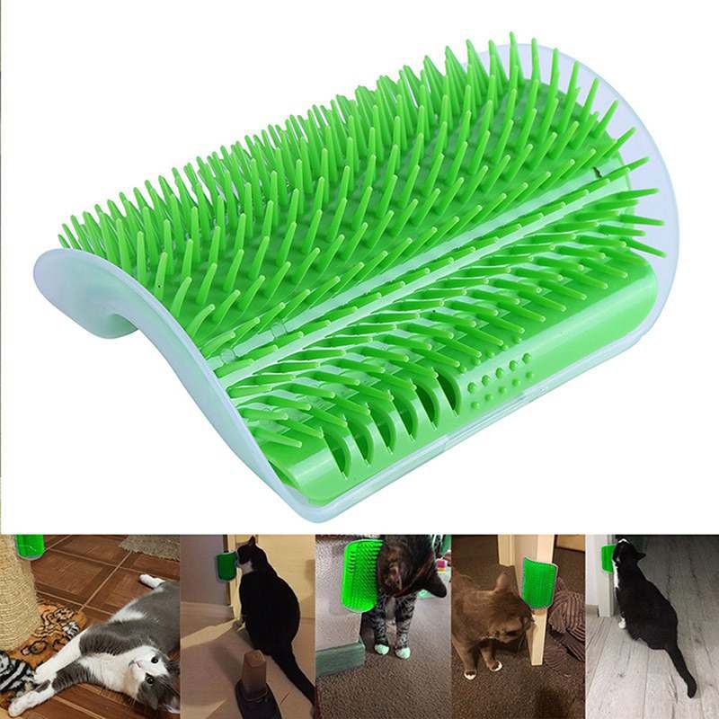 Pet Cats Cat Scratch Board Scratcher  Self Grooming Brush Wall Corner