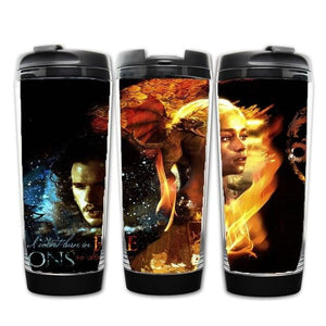 healthy Plastic Stainless Steel game of thrones coffee bottle Double anti-scalding Water Bottle best gift for friends bottle - here101 - 