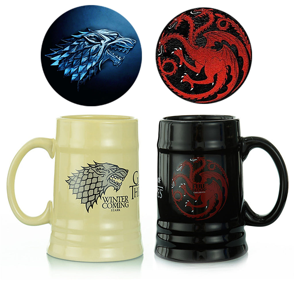 Game of Thrones Mark Cup Coffee Mugs Large Capacity Water Bottle Birthday Gift - here101 - 