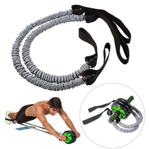 Exercise Trainer Belly Wheel Roller Elastic Sport Resistance Ropes Fitness Gym Equipment - here101 - 